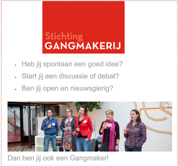 Nieuwsbrief Stichting Gangmakerij