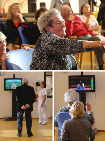 Spelen met Silverfit in verpleeghuis in Oegstgeest