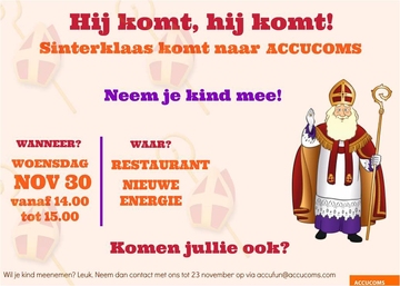 Sint komt naar Nieuwe Energie 